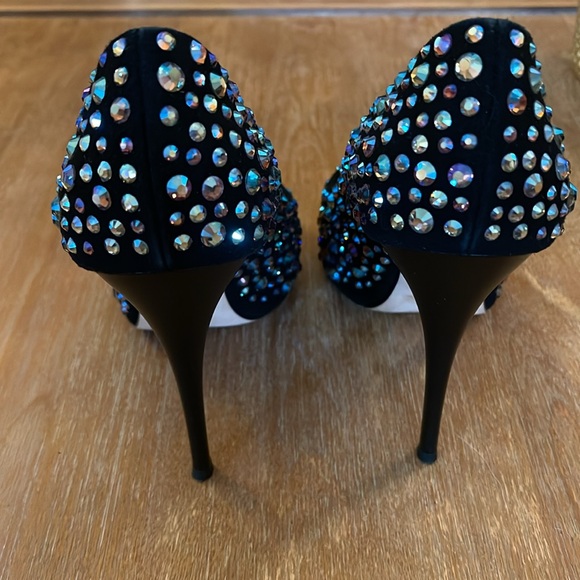 Giuseppe Zanotti Strass Peep-Toe Heels - Size 37 - Picture 3 of 10